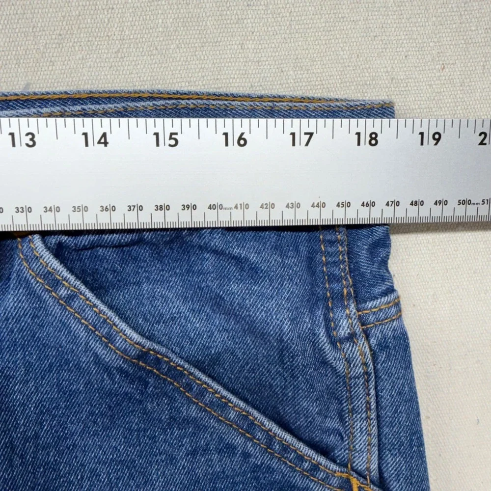 Mountain and Wave Mens Carpenter Jeans Medium Wash Blue Denim 34x32‎ 3877TS